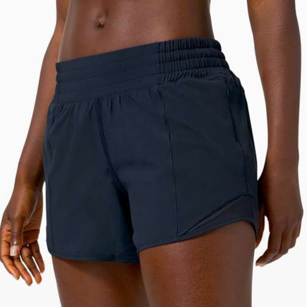Lululemon Hotty Hot Short *High-Rise Long 4" - 2 True Navy